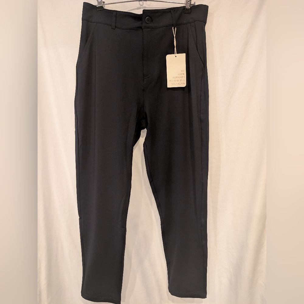 Black stretch comfort Dress Golf Travel Pants for Men - NWT‎ XL